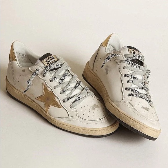 Golden Goose Ball Star Sneaker Milk White Leather/Gold sz 38 New in Box - Picture 1 of 14